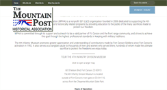 Desktop Screenshot of mountainposthistoricalcenter.org