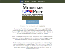 Tablet Screenshot of mountainposthistoricalcenter.org